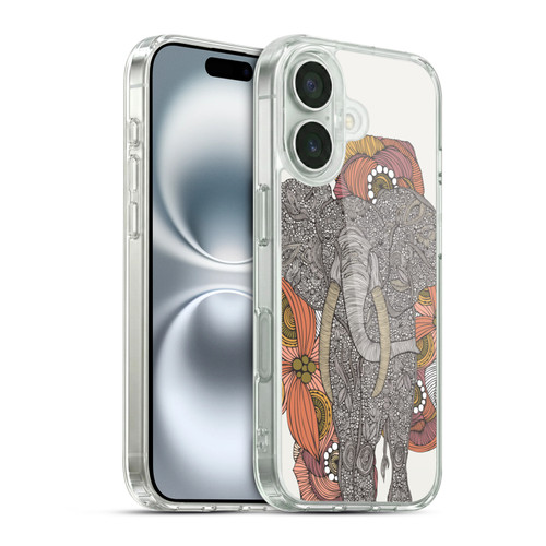 Valentina Animals And Floral Elephant Soft Gel Case for Apple iPhone 16 & MagSafe
