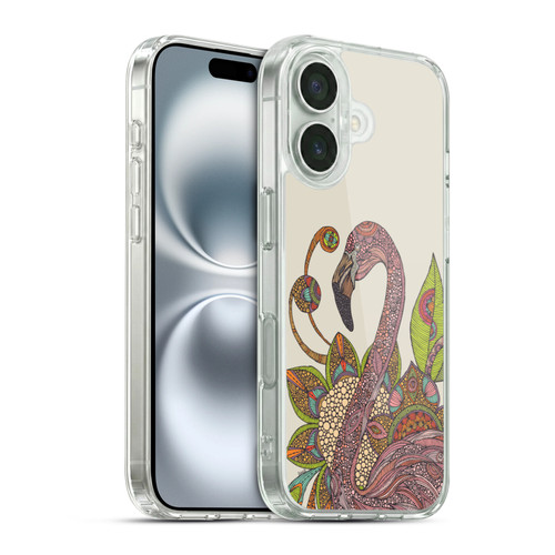 Valentina Animals And Floral Flamingo Soft Gel Case for Apple iPhone 16 & MagSafe