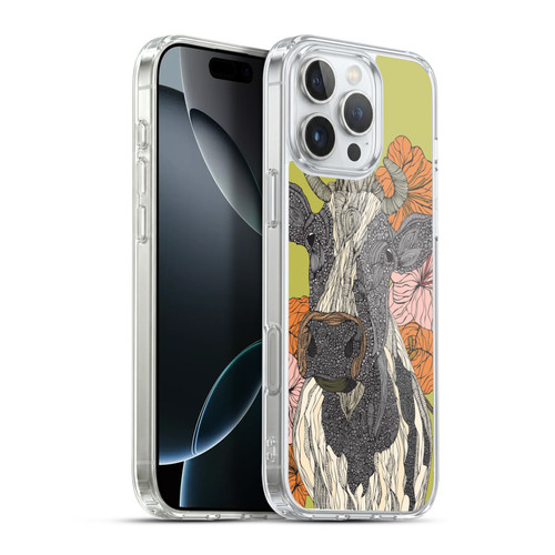Valentina Animals And Floral Cow Soft Gel Case for Apple iPhone 16 Pro Max & MagSafe