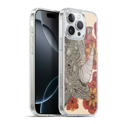 Valentina Animals And Floral Rhinoceros Soft Gel Case for Apple iPhone 16 Pro Max & MagSafe