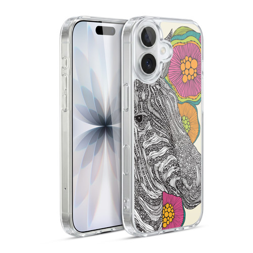 Valentina Animals And Floral Zebra Soft Gel Case for Apple iPhone 17