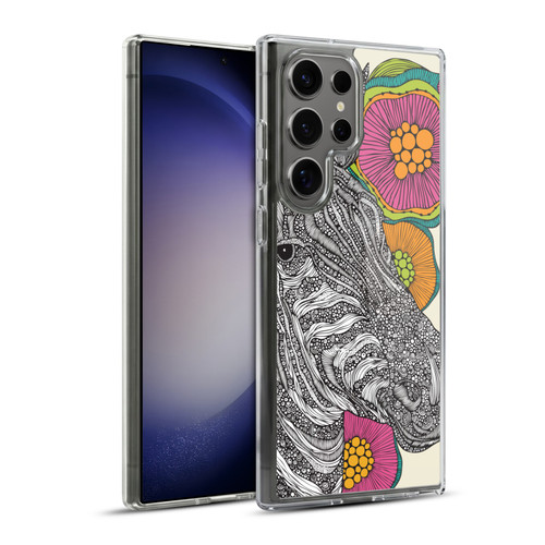 Valentina Animals And Floral Zebra Soft Gel Case for Samsung Galaxy S23 Ultra 5G & MagSafe