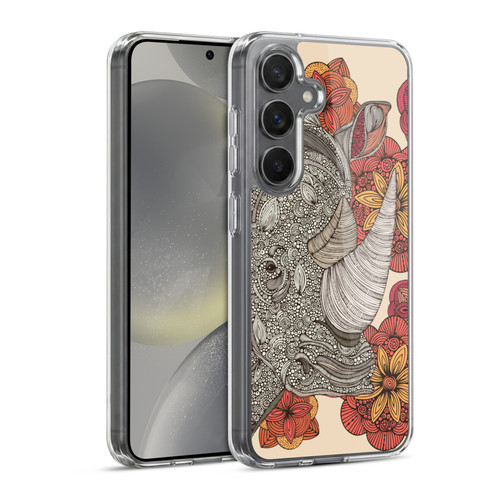 Valentina Animals And Floral Rhinoceros Soft Gel Case for Samsung Galaxy S24 5G & MagSafe