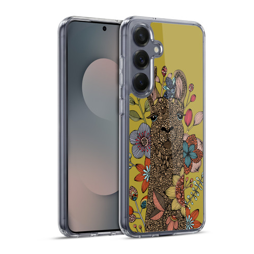 Valentina Animals And Floral Llama Soft Gel Case for Samsung Galaxy S25+ & MagSafe