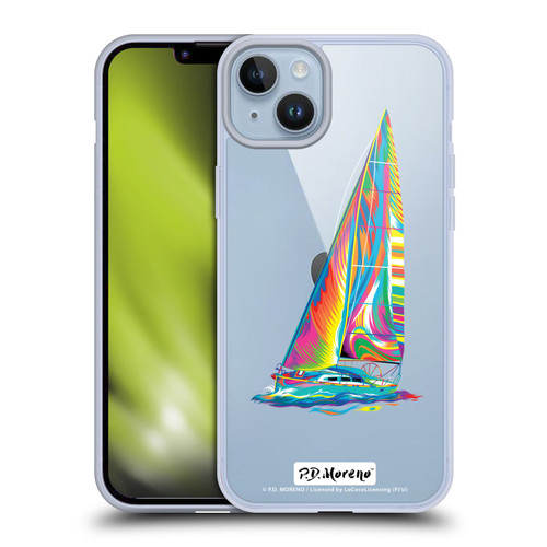 P.D. Moreno Assorted Design Sailboat Soft Gel Case for Apple iPhone 14 Plus & MagSafe