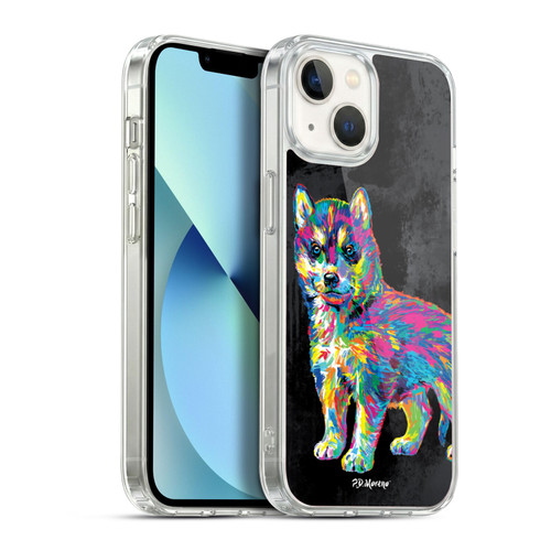 P.D. Moreno Christmas Animal Pop Colors Husky Soft Gel Case for Apple iPhone 13