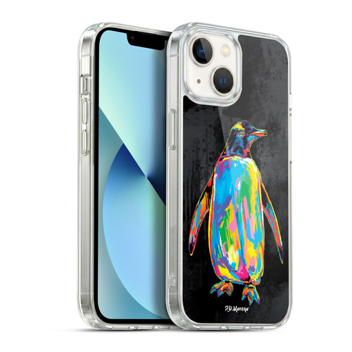 P.D. Moreno Christmas Animal Pop Colors Penguin Soft Gel Case for Apple iPhone 13