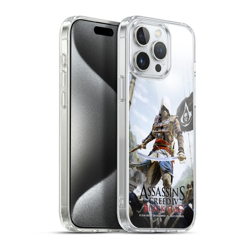Assassin's Creed Black Flag Key Art Edward Sword Soft Gel Case for Apple iPhone 15 Pro Max & MagSafe