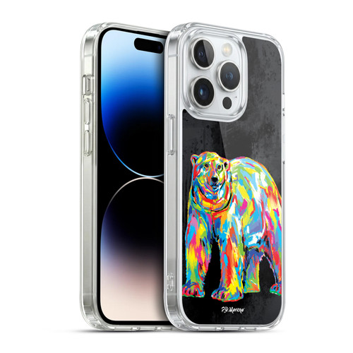 P.D. Moreno Christmas Animal Pop Colors White Bear Soft Gel Case for Apple iPhone 14 Pro & MagSafe