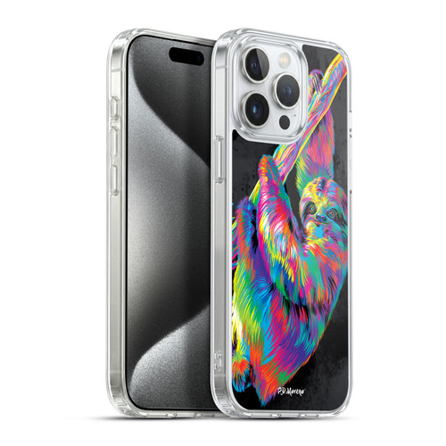 P.D. Moreno Christmas Animal Pop Colors Sloth Soft Gel Case for Apple iPhone 15 Pro Max & MagSafe