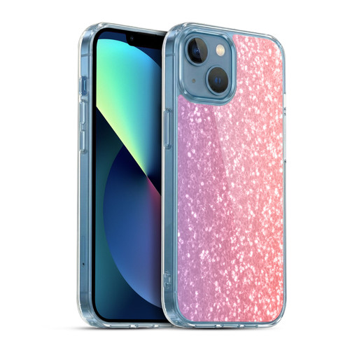 PLdesign Sparkly Coral Chive Blossom Soft Gel Case for Apple iPhone 13 Mini & MagSafe