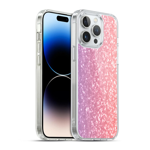 PLdesign Sparkly Coral Chive Blossom Soft Gel Case for Apple iPhone 14 Pro Max & MagSafe
