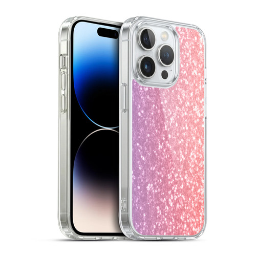 PLdesign Sparkly Coral Chive Blossom Soft Gel Case for Apple iPhone 14 Pro & MagSafe