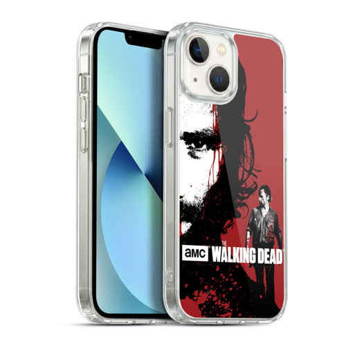 AMC The Walking Dead Gore Bloody Face Rick Soft Gel Case for Apple iPhone 13