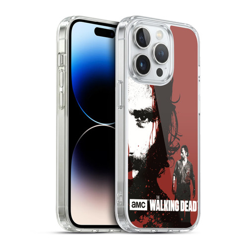 AMC The Walking Dead Gore Bloody Face Rick Soft Gel Case for Apple iPhone 13 Pro & MagSafe