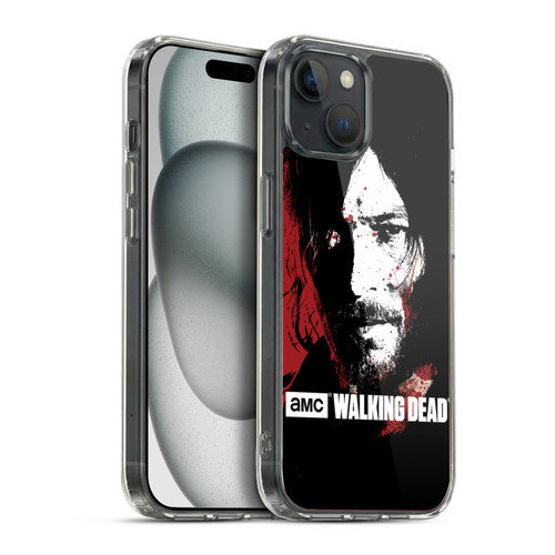 AMC The Walking Dead Gore Blood Bath Daryl Soft Gel Case for Apple iPhone 15 Plus & MagSafe