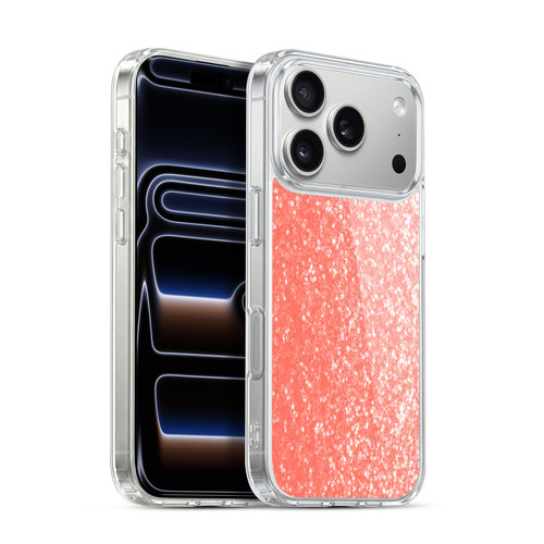 PLdesign Sparkly Coral Light Coral Orange Soft Gel Case for Apple iPhone 17 Pro