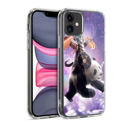Random Galaxy Mixed Designs Warrior Cat Riding Panda Soft Gel Case for Apple iPhone 11