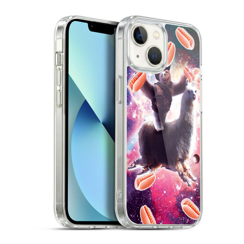 Random Galaxy Mixed Designs Cowboy Sloth Llama & Hotdog Soft Gel Case for Apple iPhone 13