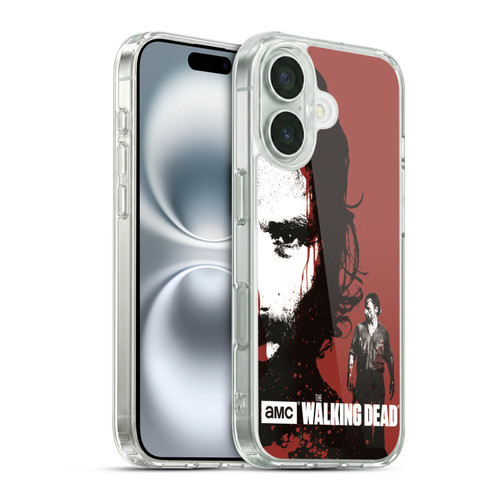 AMC The Walking Dead Gore Bloody Face Rick Soft Gel Case for Apple iPhone 16 & MagSafe