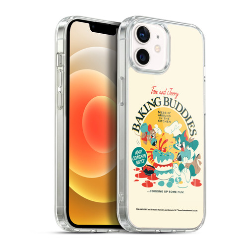 Tom and Jerry Retro Baking Buddies Soft Gel Case for Apple iPhone 12 / iPhone 12 Pro & MagSafe