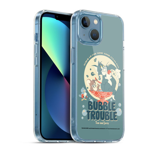 Tom and Jerry Retro Bubble Trouble Soft Gel Case for Apple iPhone 13 Mini & MagSafe