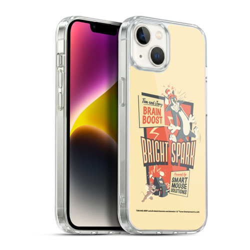 Tom and Jerry Retro Bright Spark Soft Gel Case for Apple iPhone 14 Plus & MagSafe