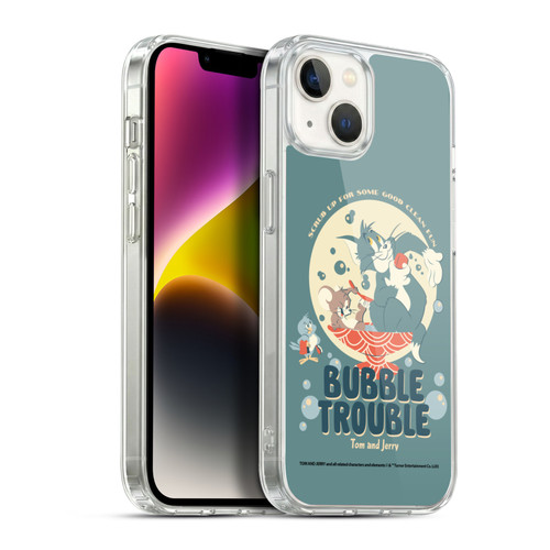 Tom and Jerry Retro Bubble Trouble Soft Gel Case for Apple iPhone 14 Plus & MagSafe