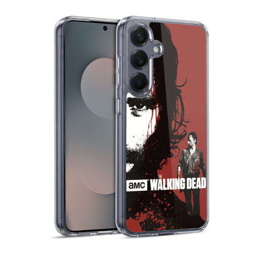 AMC The Walking Dead Gore Bloody Face Rick Soft Gel Case for Samsung Galaxy S25 & MagSafe