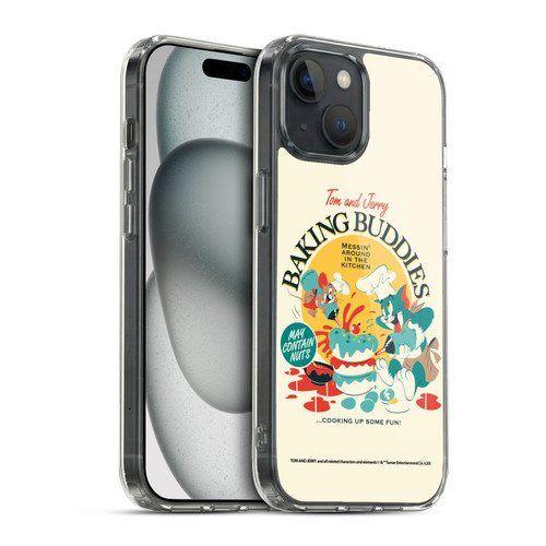 Tom and Jerry Retro Baking Buddies Soft Gel Case for Apple iPhone 15 & MagSafe