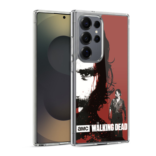AMC The Walking Dead Gore Bloody Face Rick Soft Gel Case for Samsung Galaxy S25 Ultra & MagSafe