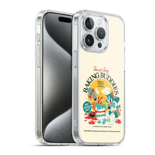 Tom and Jerry Retro Baking Buddies Soft Gel Case for Apple iPhone 15 Pro & MagSafe
