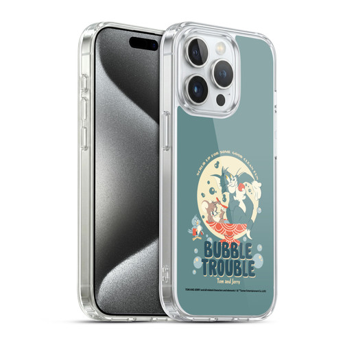 Tom and Jerry Retro Bubble Trouble Soft Gel Case for Apple iPhone 15 Pro & MagSafe