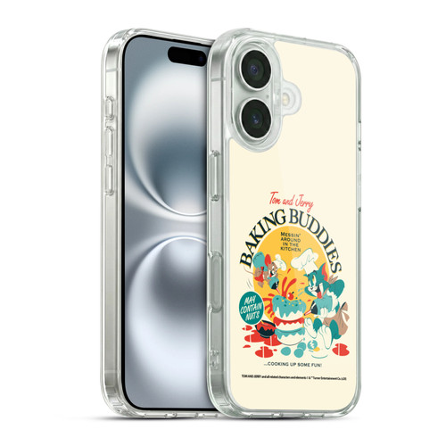 Tom and Jerry Retro Baking Buddies Soft Gel Case for Apple iPhone 16 & MagSafe