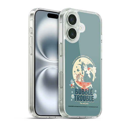 Tom and Jerry Retro Bubble Trouble Soft Gel Case for Apple iPhone 16 & MagSafe