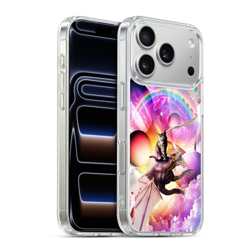 Random Galaxy Mixed Designs Space Dragon & Cat Soft Gel Case for Apple iPhone 17 Pro