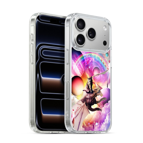 Random Galaxy Mixed Designs Space Dragon & Cat Soft Gel Case for Apple iPhone 17 Pro