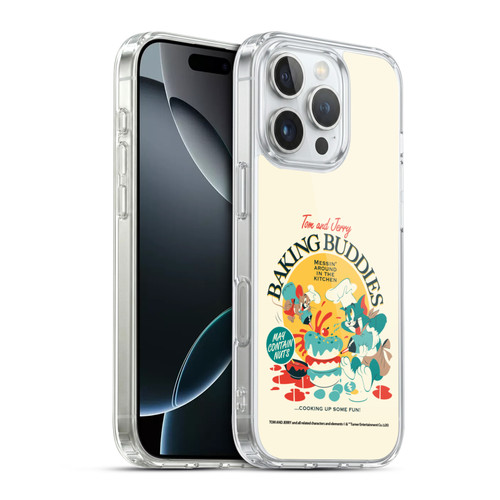 Tom and Jerry Retro Baking Buddies Soft Gel Case for Apple iPhone 16 Pro & MagSafe