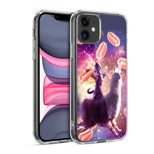 Random Galaxy Space Llama Hotdog Cat Warrior Soft Gel Case for Apple iPhone 11