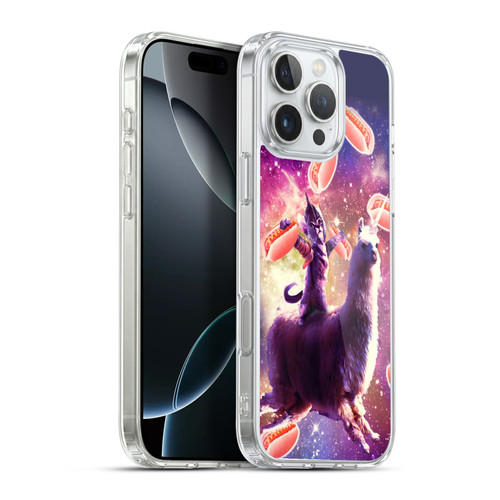 Random Galaxy Space Llama Hotdog Cat Warrior Soft Gel Case for Apple iPhone 16 Pro Max & MagSafe