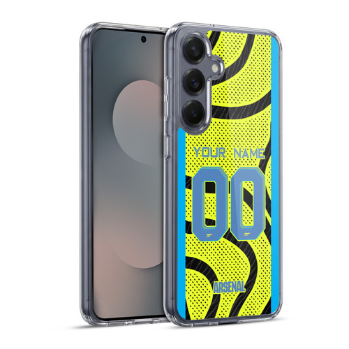 Custom Customised Personalised Arsenal FC 2023/24 Kit Away Soft Gel Case for Samsung Galaxy S25+ & MagSafe