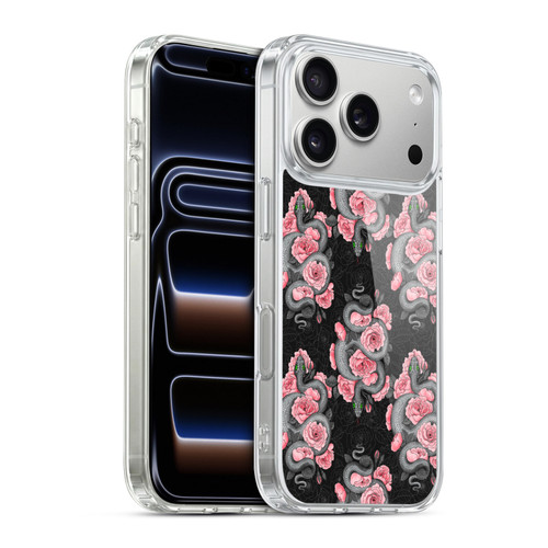 Katerina Kirilova Graphics Snakes And Roses Soft Gel Case for Apple iPhone 17 Pro