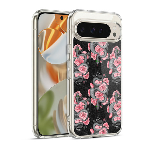 Katerina Kirilova Graphics Snakes And Roses Soft Gel Case for Google Pixel 9 / Pixel 9 Pro
