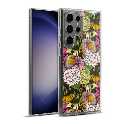 Katerina Kirilova Graphics Robins In The Garden Soft Gel Case for Samsung Galaxy S23 Ultra 5G & MagSafe