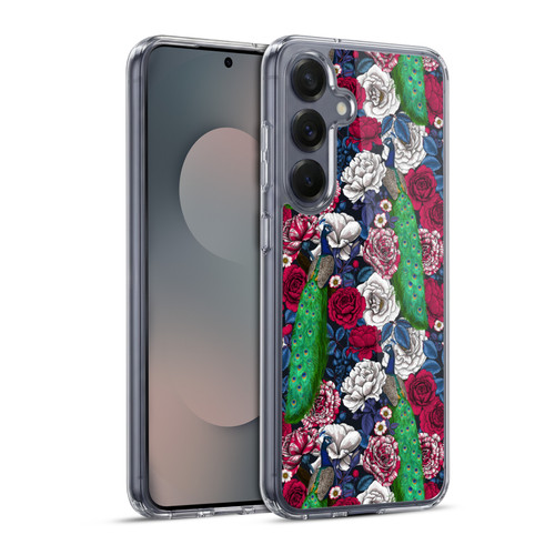 Katerina Kirilova Graphics Peacocks And Roses Soft Gel Case for Samsung Galaxy S25+ & MagSafe