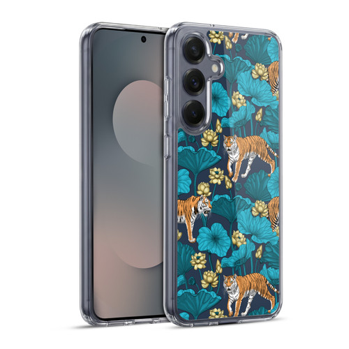Katerina Kirilova Graphics Tigers In Lotus Pond Soft Gel Case for Samsung Galaxy S25+ & MagSafe