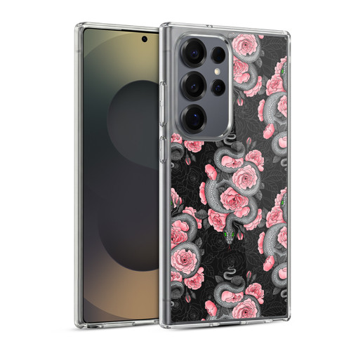 Katerina Kirilova Graphics Snakes And Roses Soft Gel Case for Samsung Galaxy S25 Ultra & MagSafe