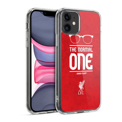Liverpool Football Club Klopp Icons Glasses Grunge Red Soft Gel Case for Apple iPhone 11