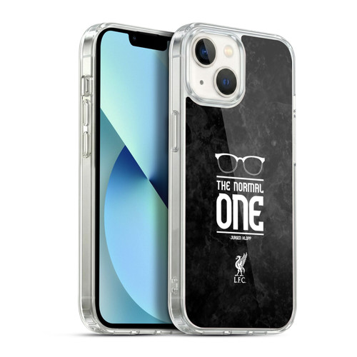 Liverpool Football Club Klopp Icons Glasses Grunge Black Soft Gel Case for Apple iPhone 13