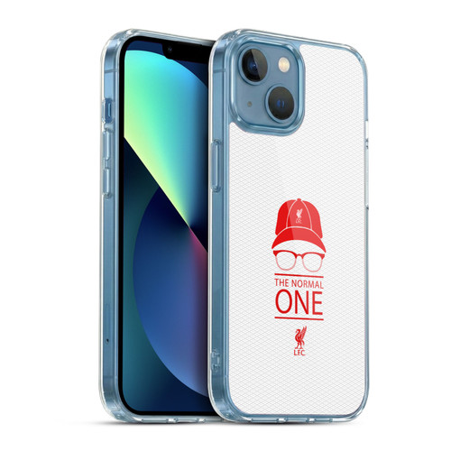 Liverpool Football Club Klopp Icons Icon White Mesh Soft Gel Case for Apple iPhone 13 Mini & MagSafe
